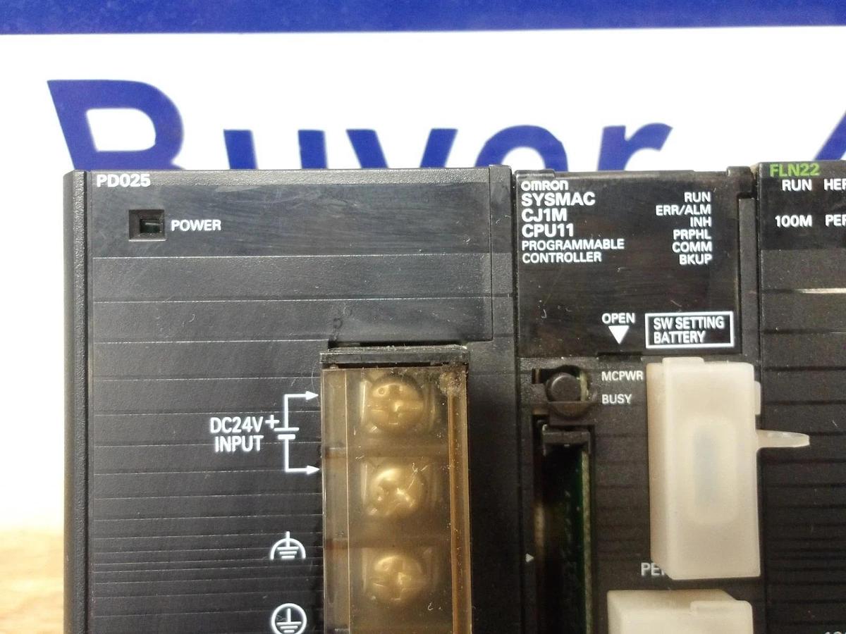 Used OMRON RACK W/ CPU & CARDS CJ1W-PD025, #22157G USED