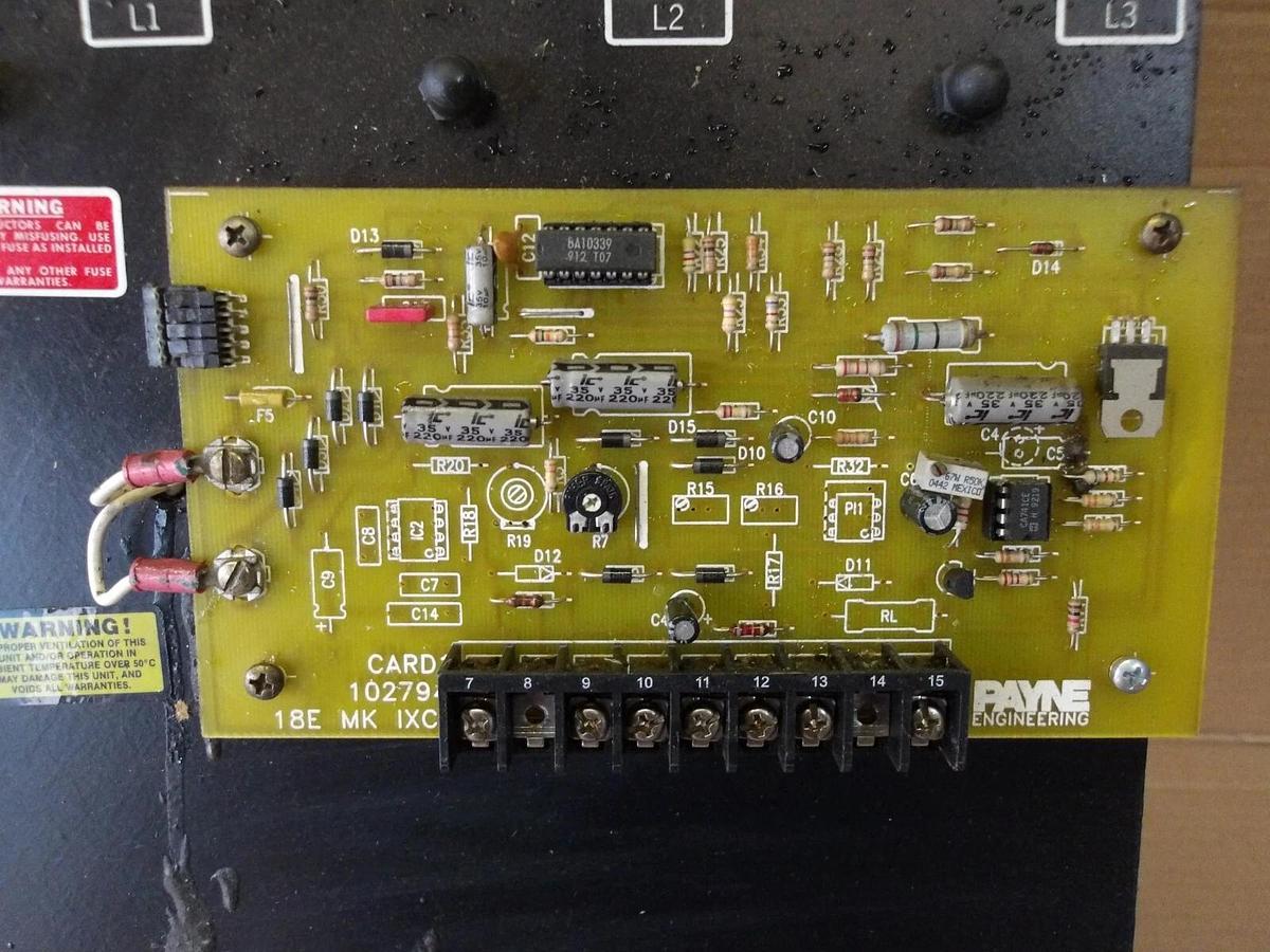 Used PAYNE ENGINEERING 18EM6-4-80P POWER CONTROLLER 80 AMP, #9121035G USED