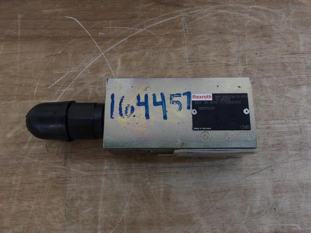 Used REXROTH HSZ 06 A216-31/S025M00 HYDRAULIC PRESSURE VALVE, #33211G NEW