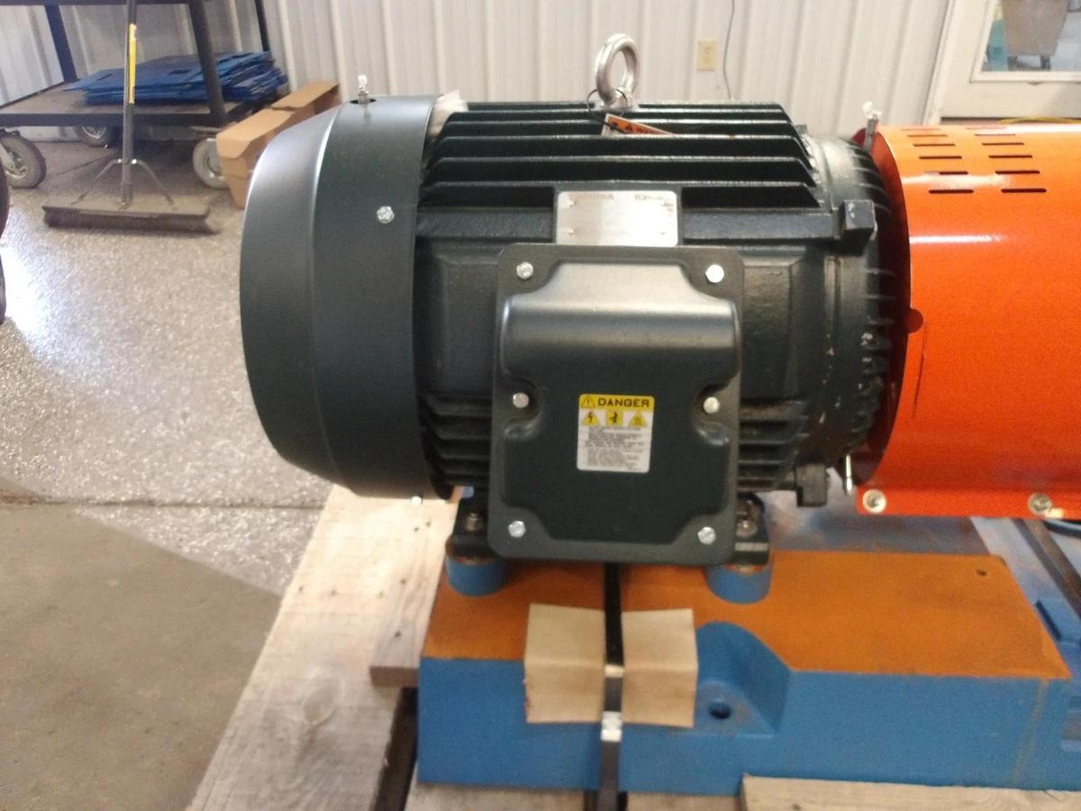 Used GOULDS (SUMMIT)3175M 8X10-14 STAINLESS PUMP W/ 50 HP MOTOR ON BASE, #420211G NEW