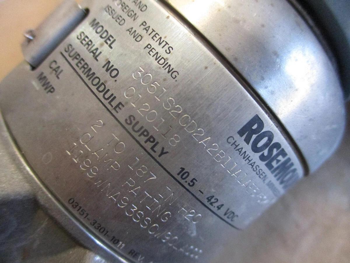 Used ROSEMOUNT 3051 PRESSURE TRANSMITTER, #971053J USED