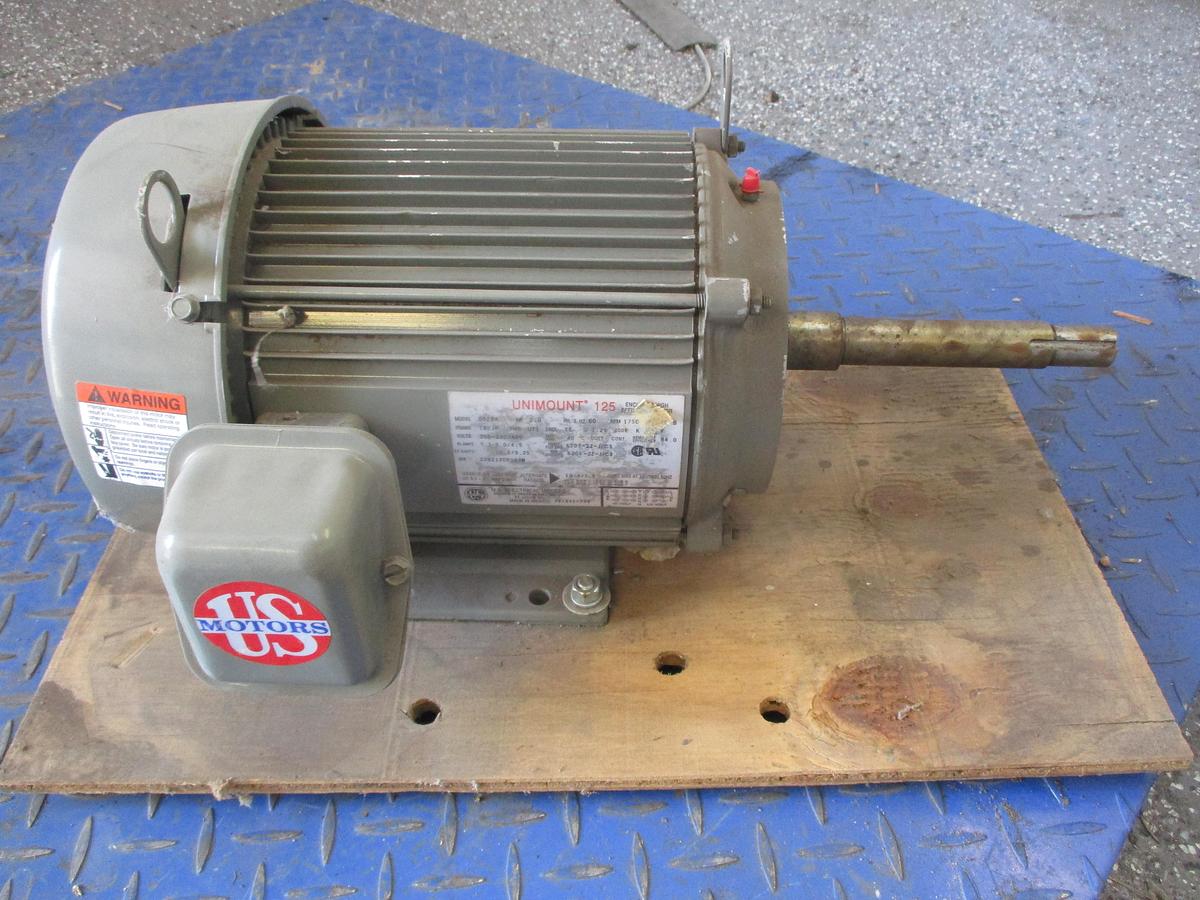 US 3 HP MOTOR, FR 182JP, 208-230/460 V, 1750 RPM