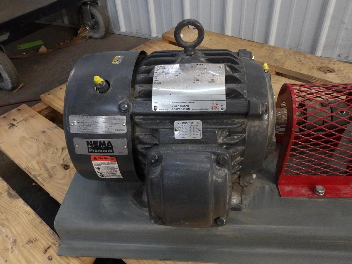 Used ROPER 1-1/2" PUMP W/ 5 HP MOTOR, #1111918G NEW