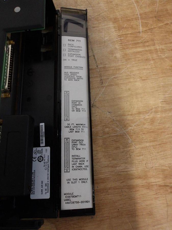 Used GE FANUC 1C697BEM711N BUS EXPANSION RECIEVER, #3121056G NEW