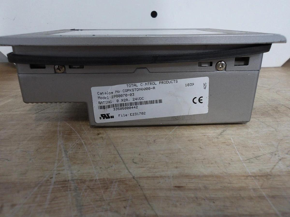Used TOTAL CONTROL CQPKSTDN0000-A QUICK PANEL, 24 V, #421 REMANUFACTURED
