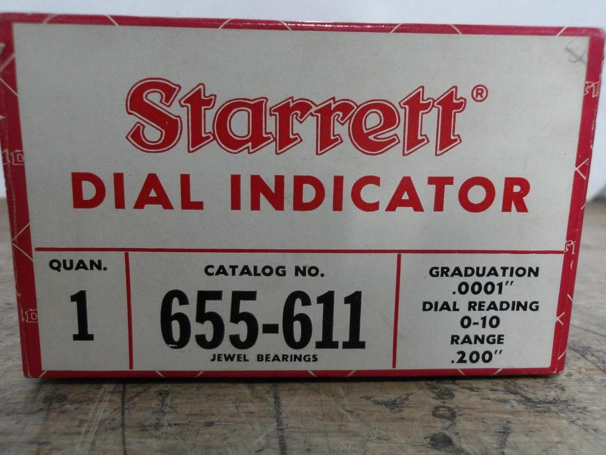Used STARRETT 655-611 DIAL INDICATOR, #813130G USED
