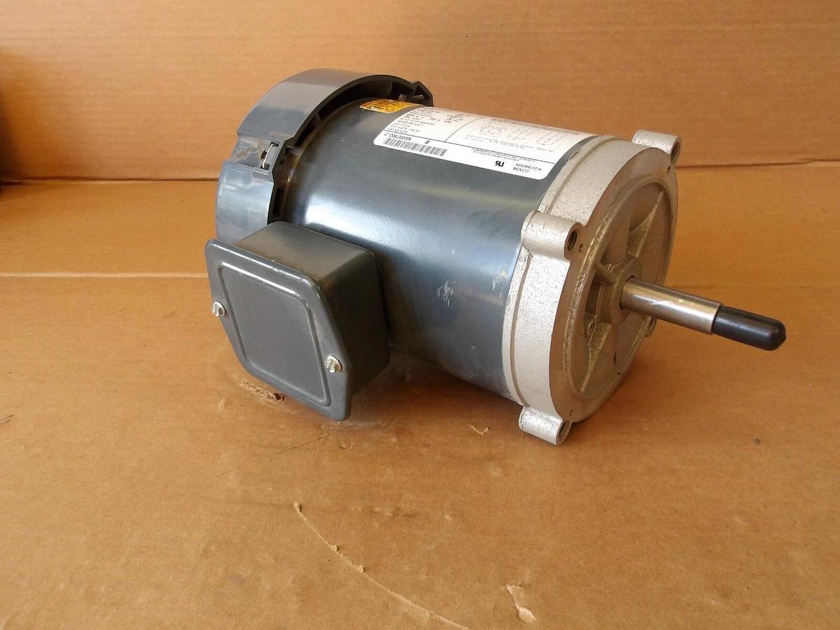 Used MARATHON 1/2 HP AC MOTOR, FR 56J, 3450 RPM, 200-230/460 V, #1014140G NEW