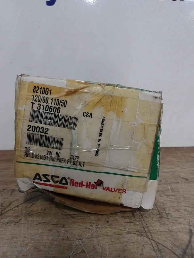 Used ASCO 3/8" REDHAT SOLENOID VALVE 8210G1, #851106G NEW