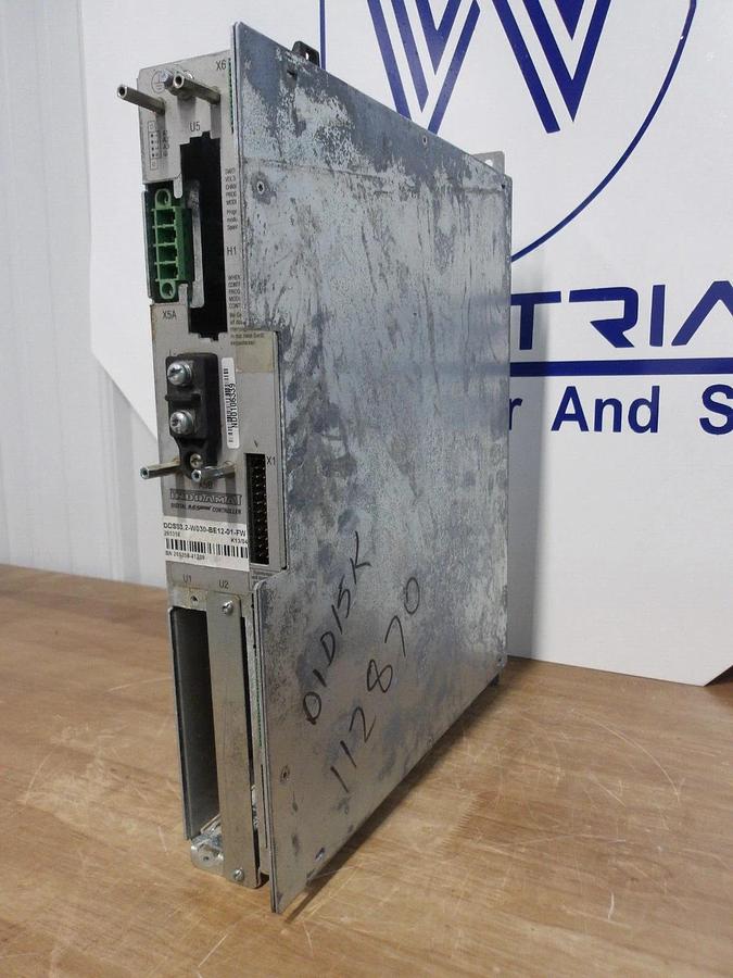 Used INDRAMAT DDS03.2-W030-BE12-01-FW AC SERVO CONTROLLER, #212945G PARTS ONLY
