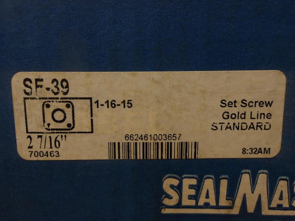 SEAL MASTER SF-39 FLANGED MOUNTED BEARING 2-7/16" BORE, #729957G NIB