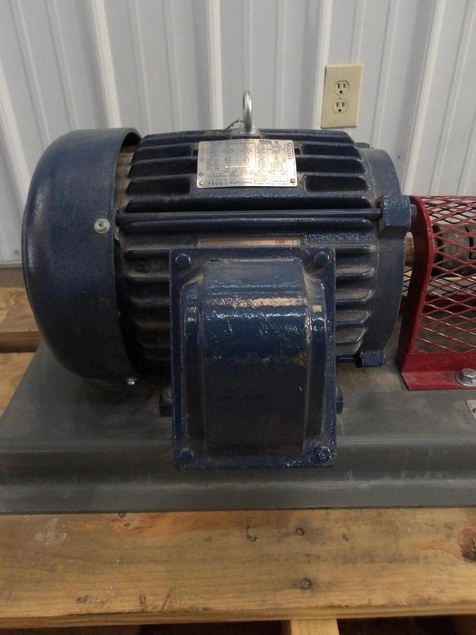Used ROPER 1-1/2" PUMP W/ 5 HP MOTOR, #11111140GJW NEW