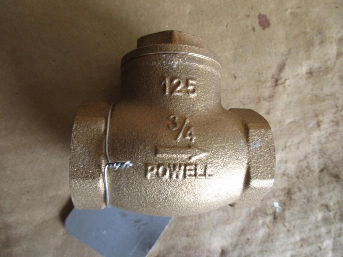 Used POWELL 3/4" BRONZE CHECK VALVE, #681143J NEW