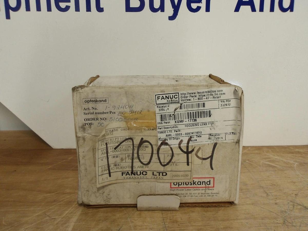 OPTOSKAND / FANUC F160 LASER FOCUSING LENS A986-0003-0097 F160Q, #415 NIB