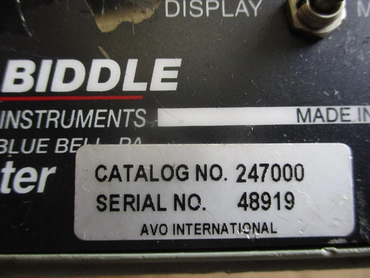 Used BIDDLE DLRO DIGITAL LOW RESISTANCE OHMMETER 247000, #79144J USED