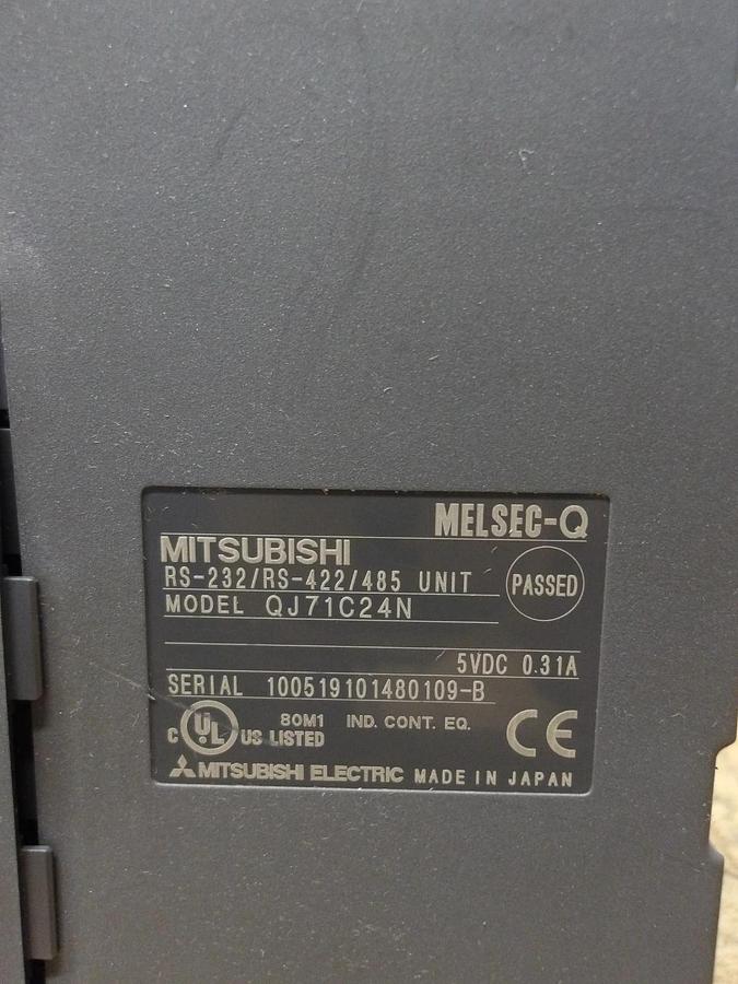 Used MITSUBISHI PLC RACK & CARDS Q02HCPU, #116247G USED
