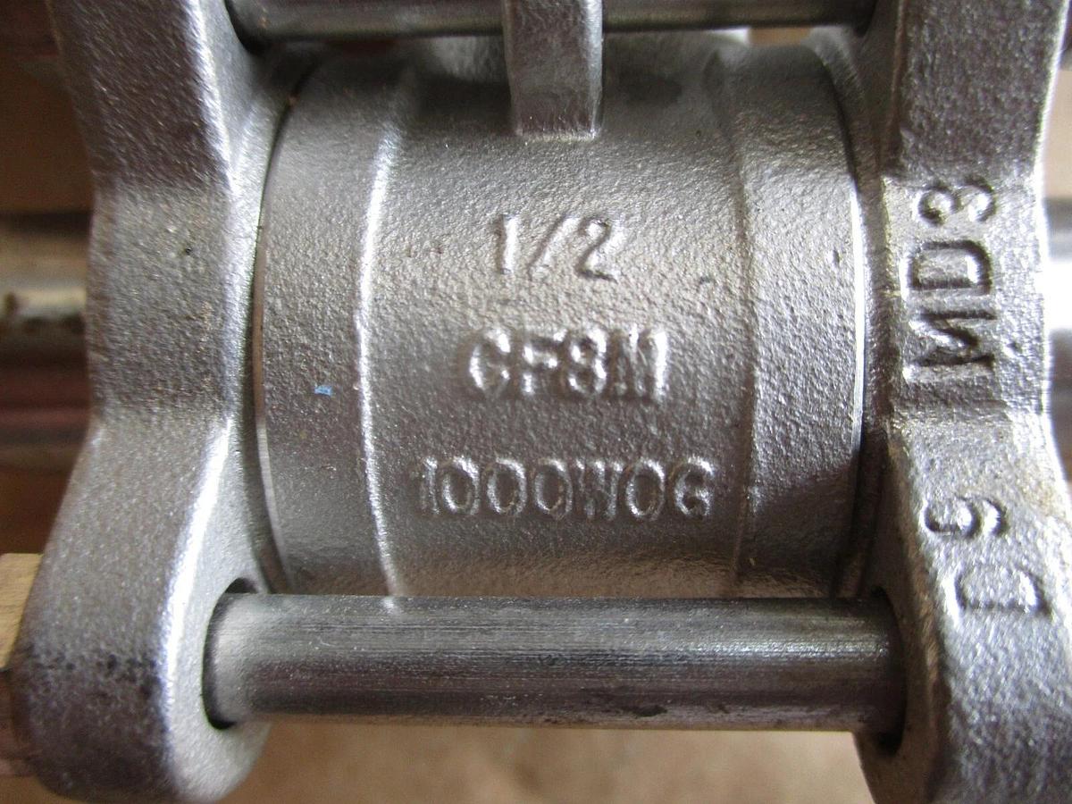 Used KI 1" STAINLESS CONTROL BALL VALVE, #410426J USED