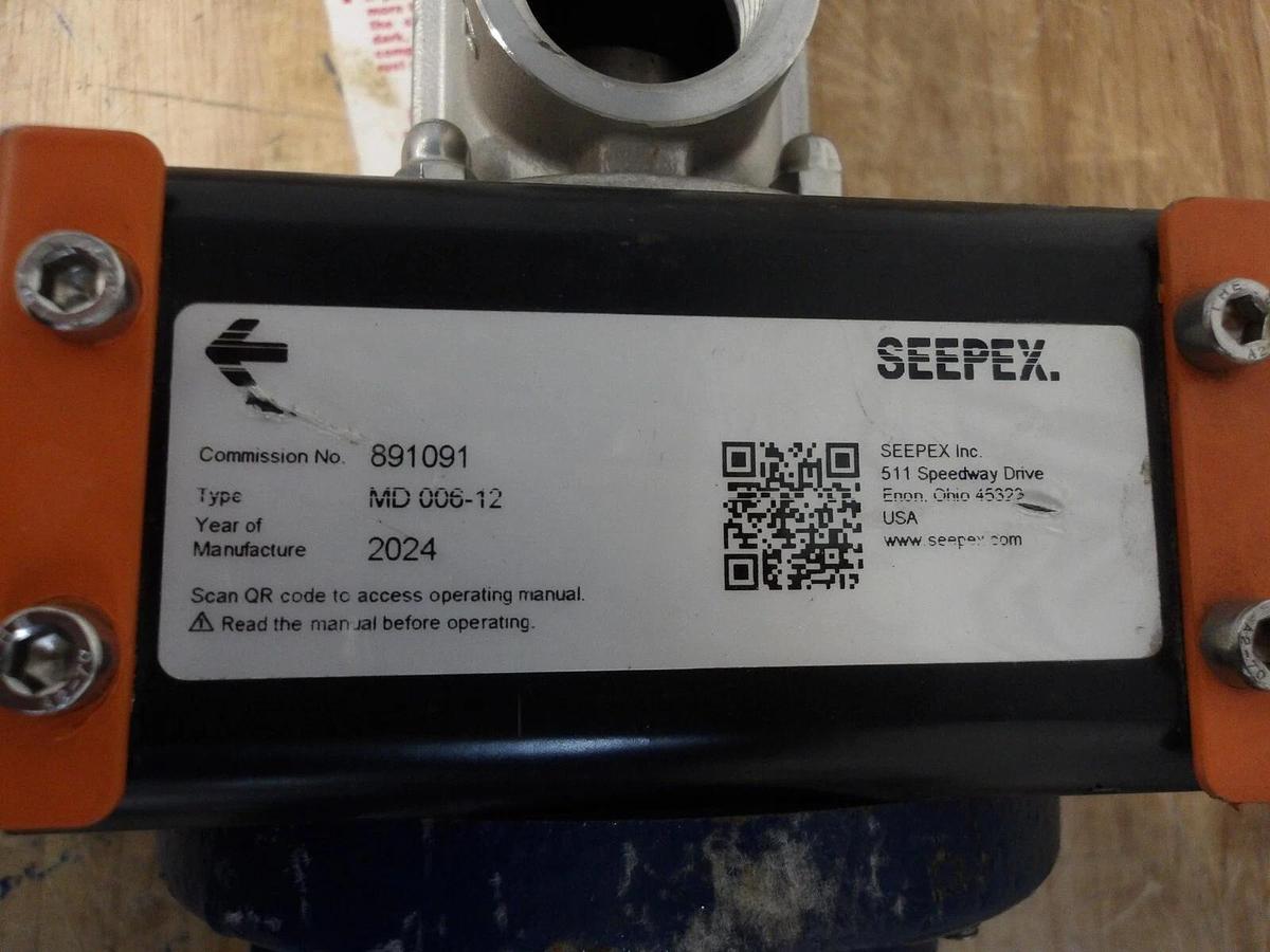Used SEEPEX 1" X 3/4" CAVITY PUMP MD006-12 W/ GEAR REDUCER, RATIO 9.95:1, #51257G NEW