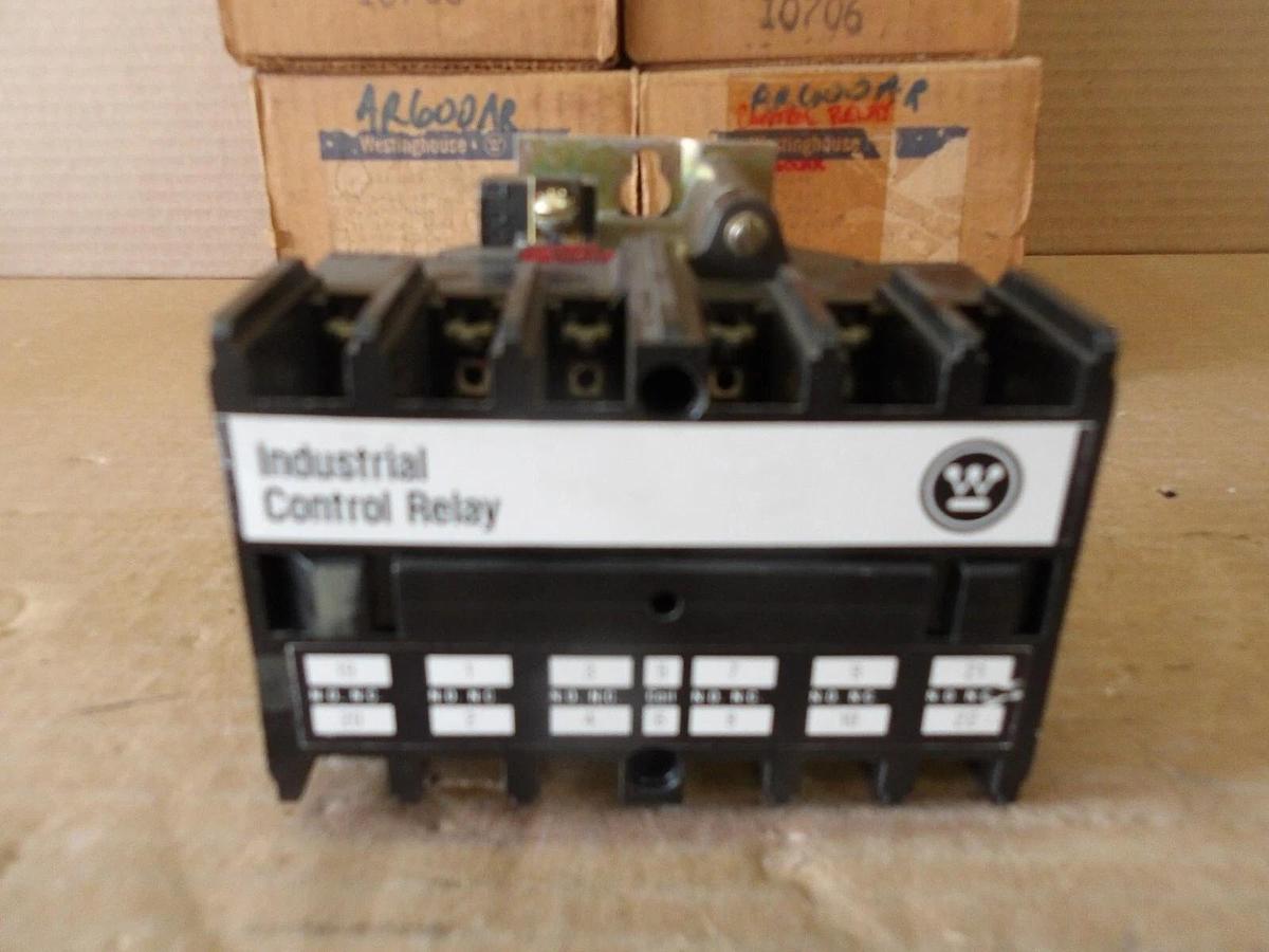 Used WESTINGHOUSE AR600AR CONTROL RELAY 10 AMP, 600 V (LOT OF 4) #78225G NEW