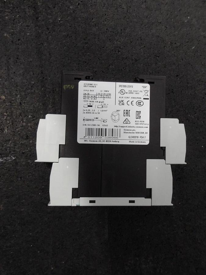 SIEMENS SIRIUS 3RS1000-2CK10 TEMP MONITORING RELAY, #3251015G NIB