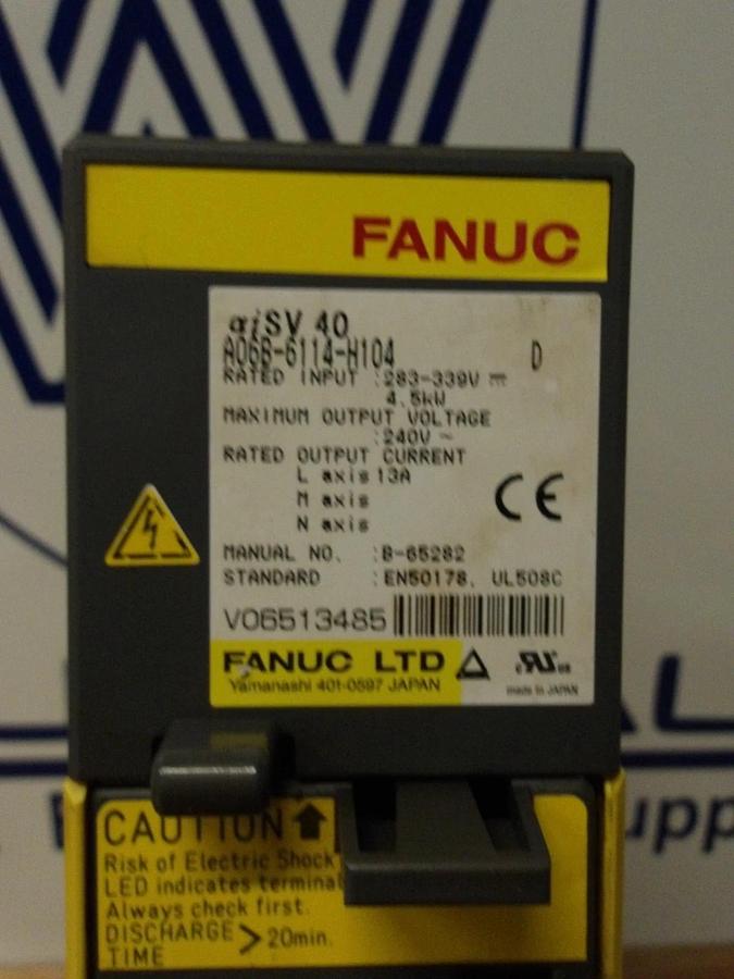 Used FANUC AISY-40 SERVO AXIS CONTROLLER A06B-6114-H104, #119947G USED