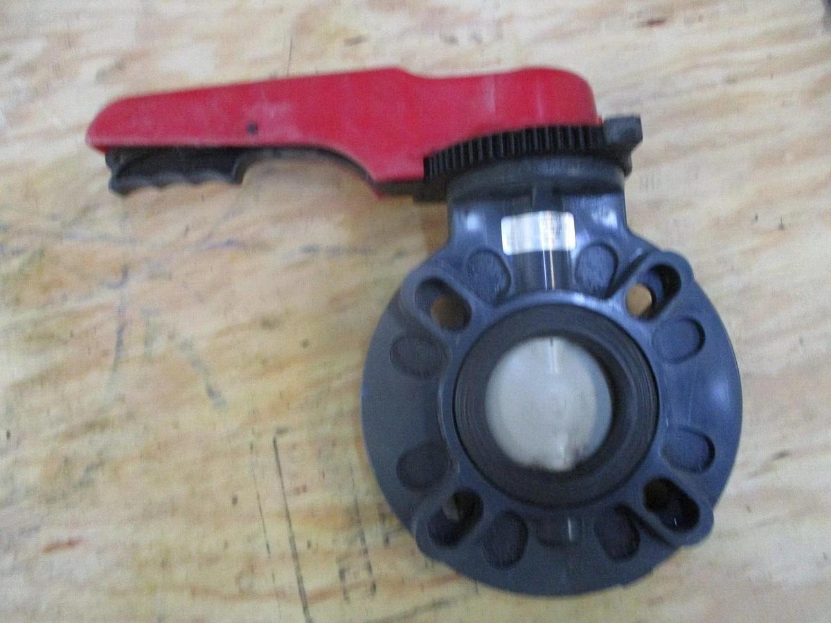 Used ASAHI 3" PVC BUTTERFLY VALVE, #1171018J USED