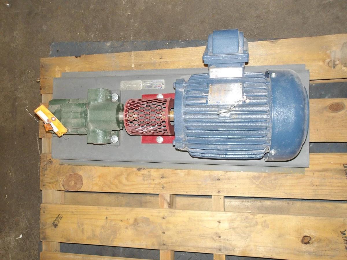 Used ROPER 1-1/2" PUMP W/ 5 HP MOTOR, #11111045GJW NEW