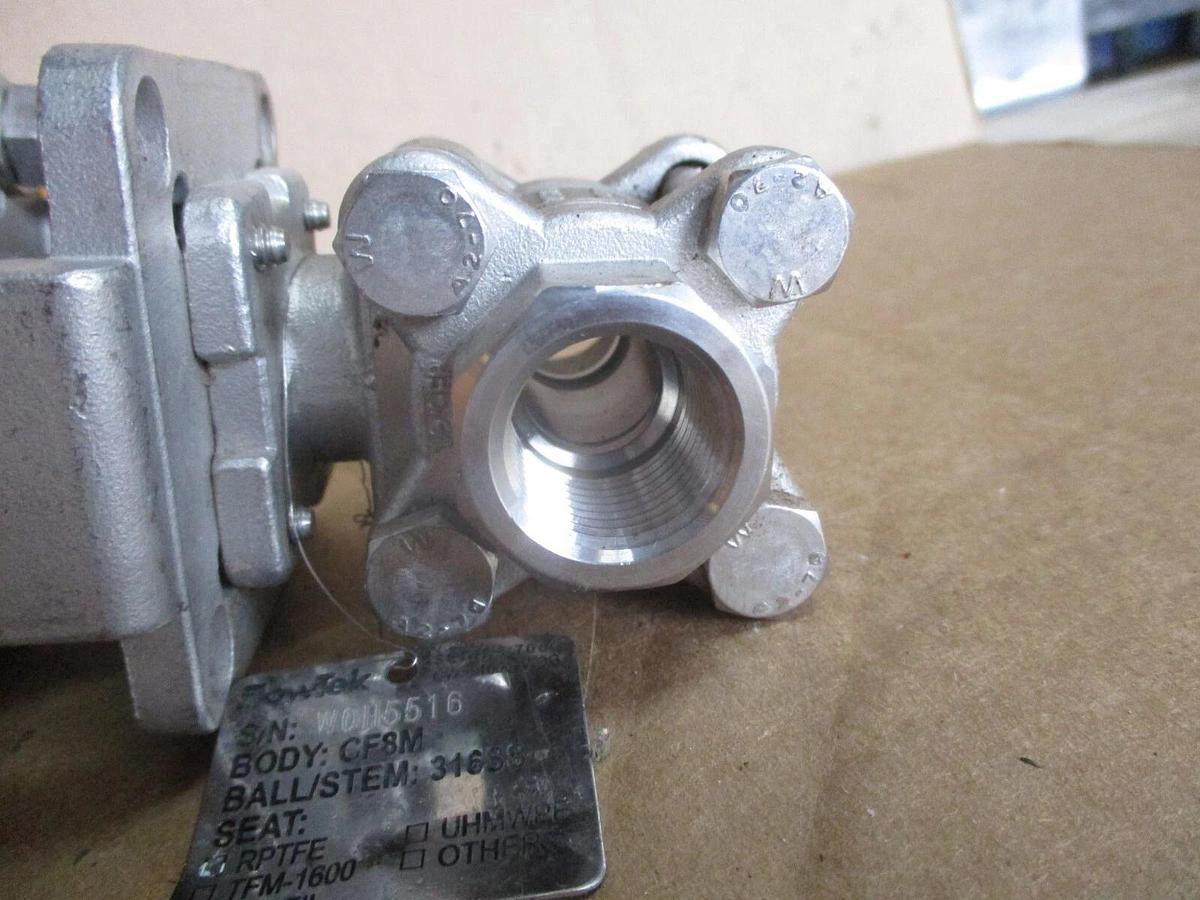 Used FLOW-TEK 1/2" STAINLESS CONTROL VALVE W/ ACTUATOR, #68840J NEW