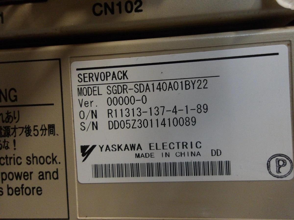 Used YASKAWA 6AXIS ROBOT SERVO-PACK UNIT SGDR-EA1400N, #128151G USED