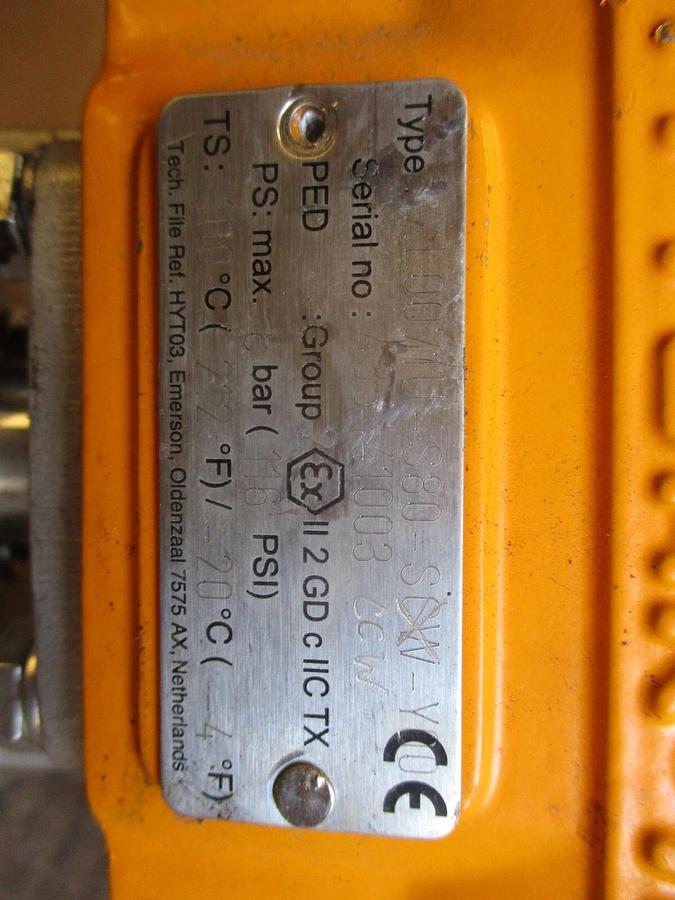Used FLOW-TEK STAINLESS 1/2" CONTROL VALVE W/ ACTUATOR, #671056J NEW