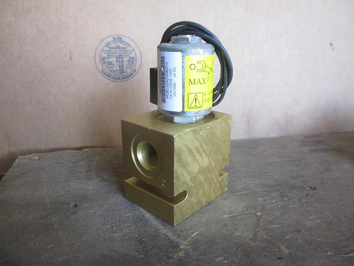 Used EATON 1/2" SV4-10-C-8H-24DW-00 BRASS SOLENOID VALVE, #1128246J NEW