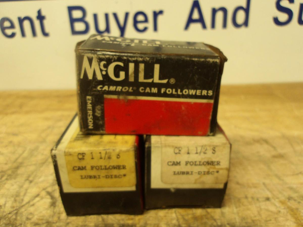 MCGILL CF1-1/2S CAMFOLLWER BEARING (LOT OF 3) #8131157G NIB