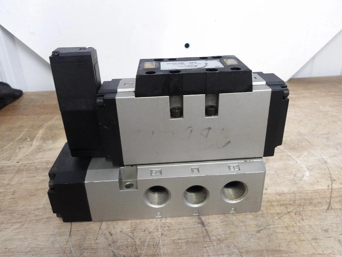 Used SMC VFS5100-5FZ PNEUMATIC SOLENOID VALVE, #69108G NEW
