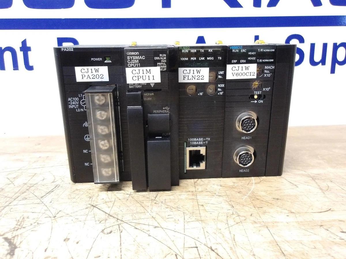 Used OMRON SYSMAC CPU CJ2M-CPU11 MODULE & CARDS, #114949G USED