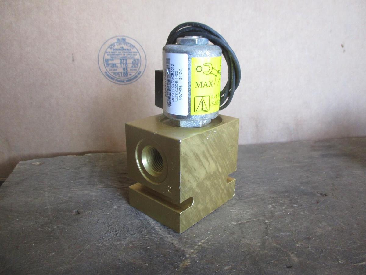 Used EATON 1/2" SV4-10-C-8H-24DW-00 BRASS SOLENOID VALVE, #1128246J NEW
