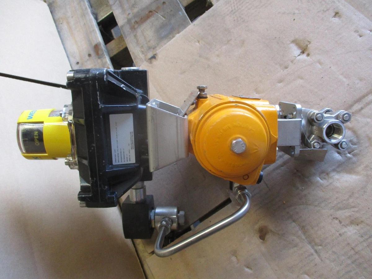 Used FLOW-TEK STAINLESS 1/2" CONTROL VALVE W/ ACTUATOR, #671047J NEW