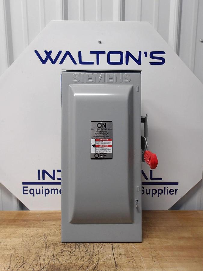 Used SIEMENS 100 AMP SAFETY SWITCH F363R, #124755G NEW