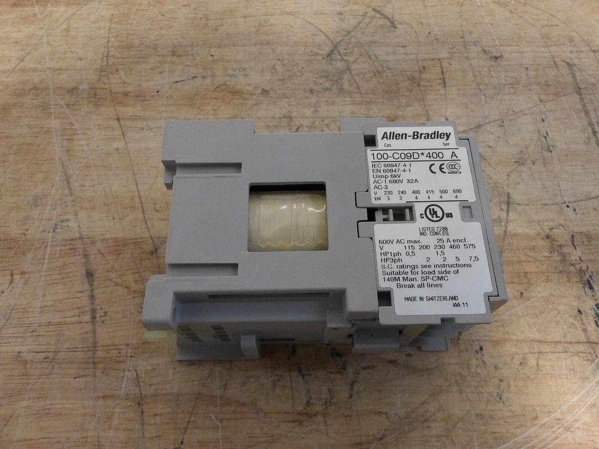 ALLEN BRADLEY 100-C09DJ400 CONTACTOR, SER A, 4 P, #57143G NIB