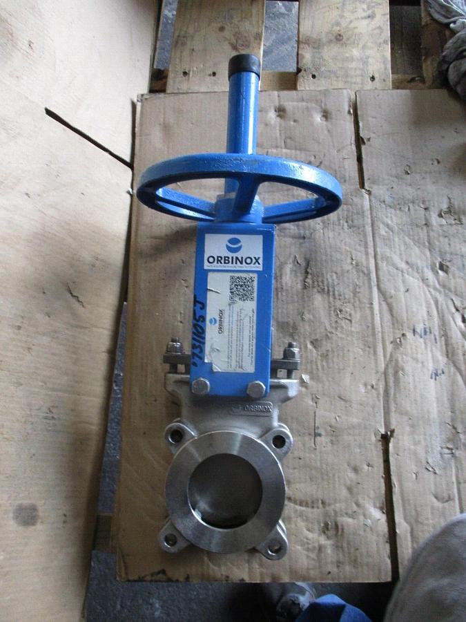Used ORBINOX 3" STAINLESS KNIFE GATE VALVE 20-3636RI, #731105J USED