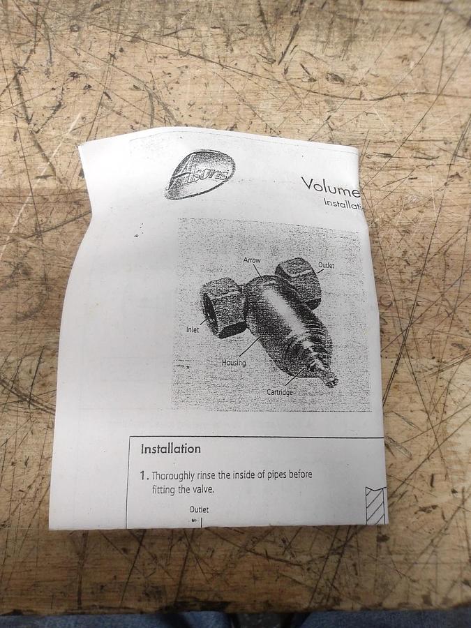 ALSONS 1/2" VOLUME CONTROL VALVE (BRASS) #4281206G NIB