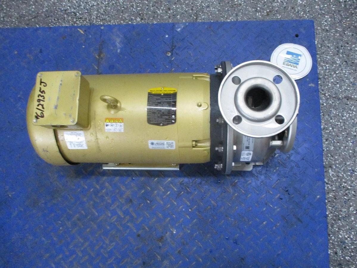 Used EBARA 2" X 2-1/2" STAINLESS 15 HP PUMP, #612935J NEW