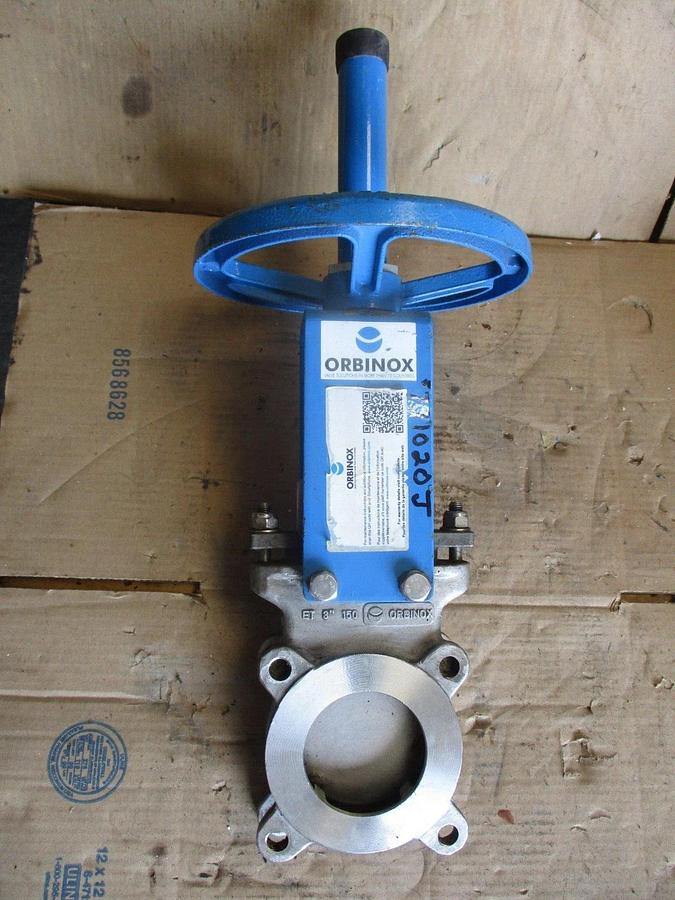 Used ORBINOX 3" STAINLESS KNIFE GATE VALVE, #731020J NEW