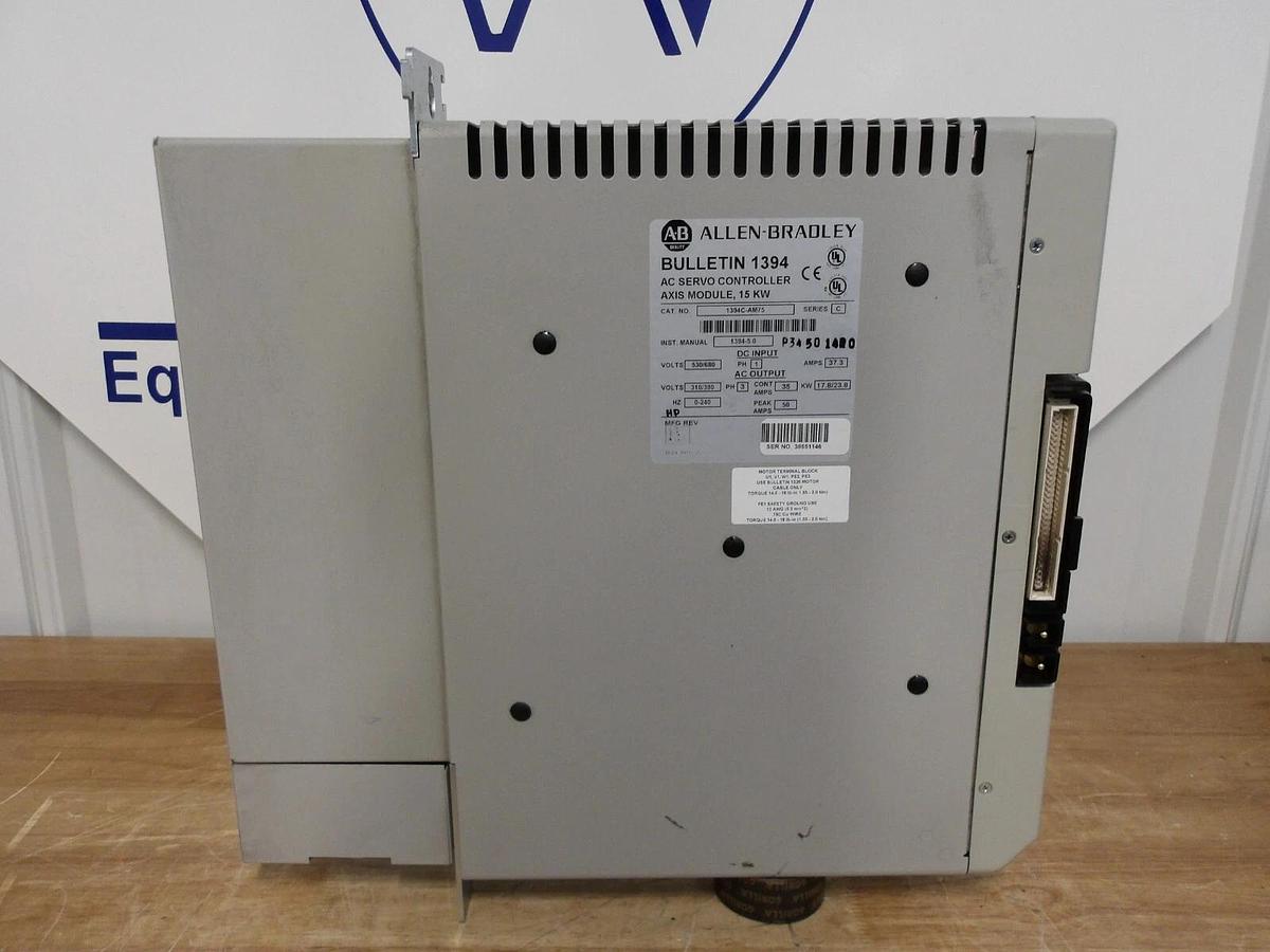 Used ALLEN BRADLEY 15 KW AXIS MODULE 1394C-AM75, #3241008G NEW