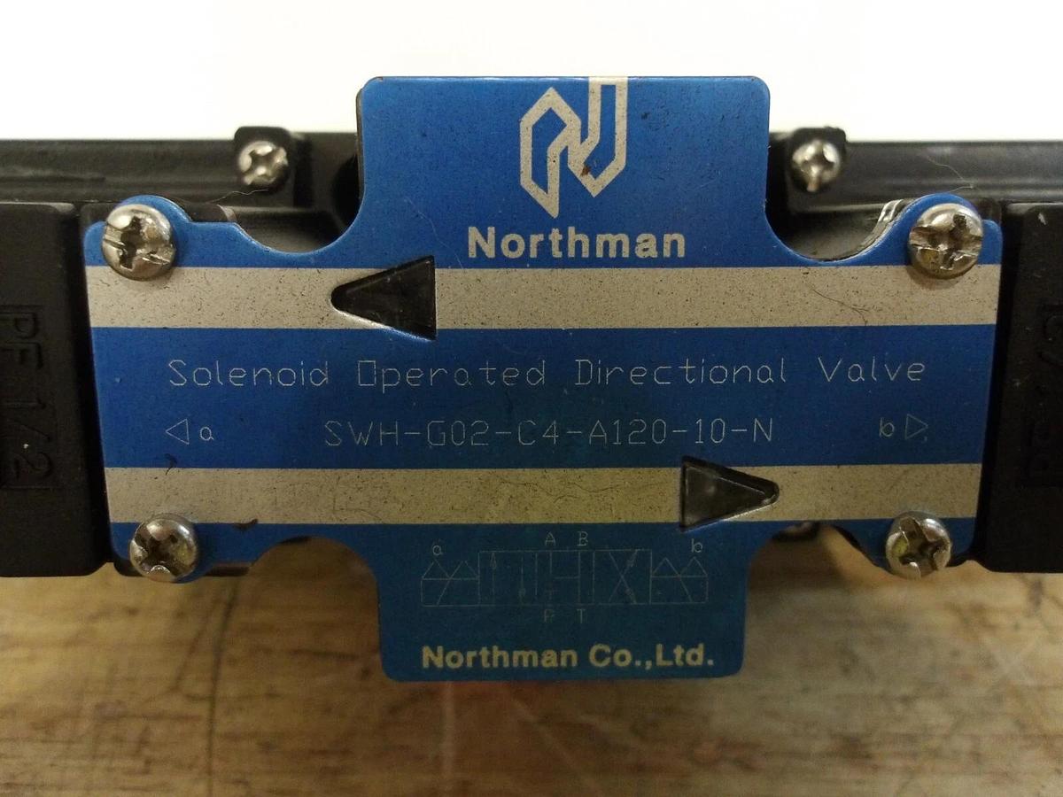 Used NORTHMAN SWH-G02-C4-A120-10-N HYDRAULIC DIRECTIONAL VALVE, #631008G NEW