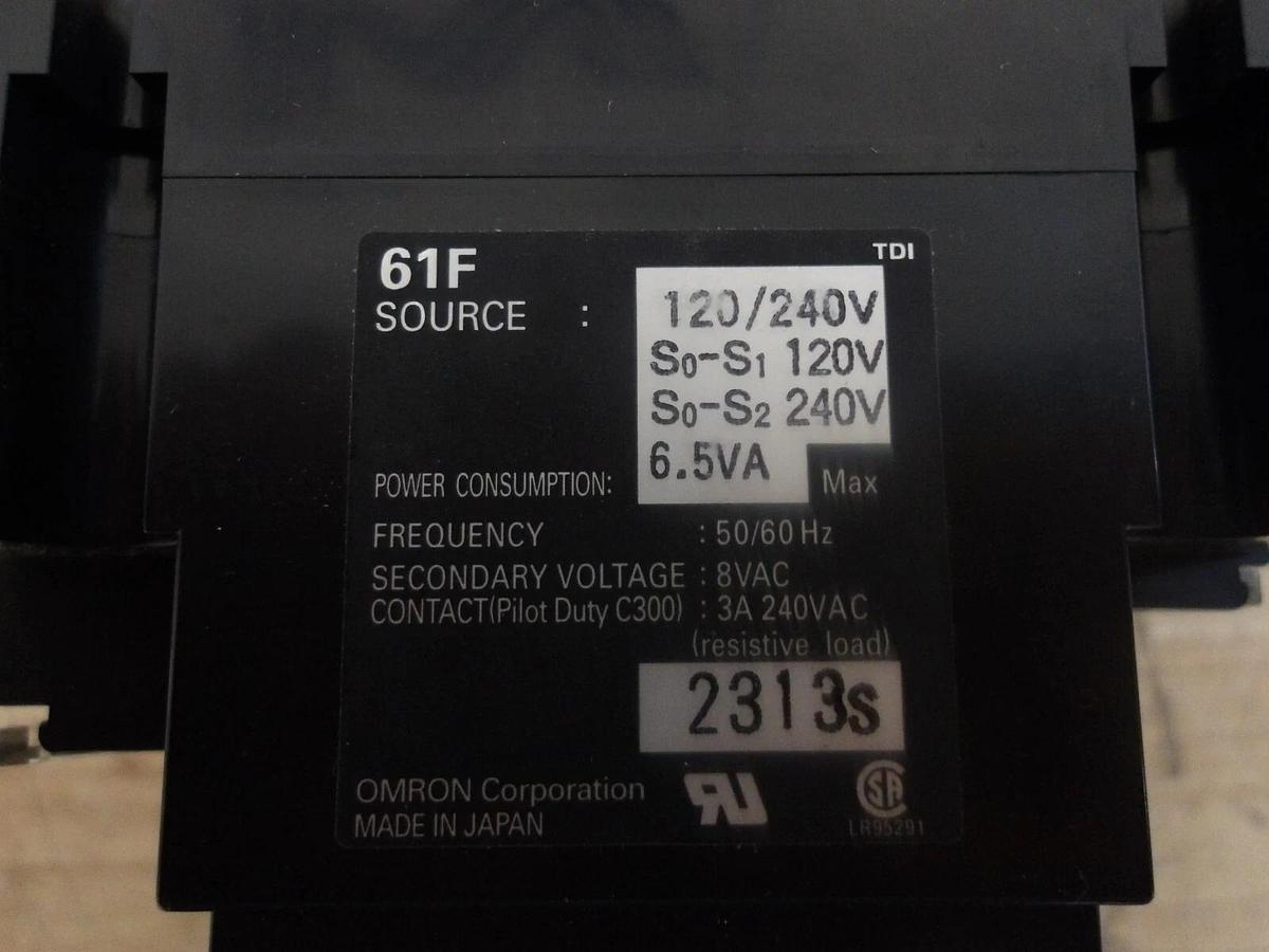 OMRON 61F-G3N FLOAT-LESS LEVEL SWITCH, #424936G NIB