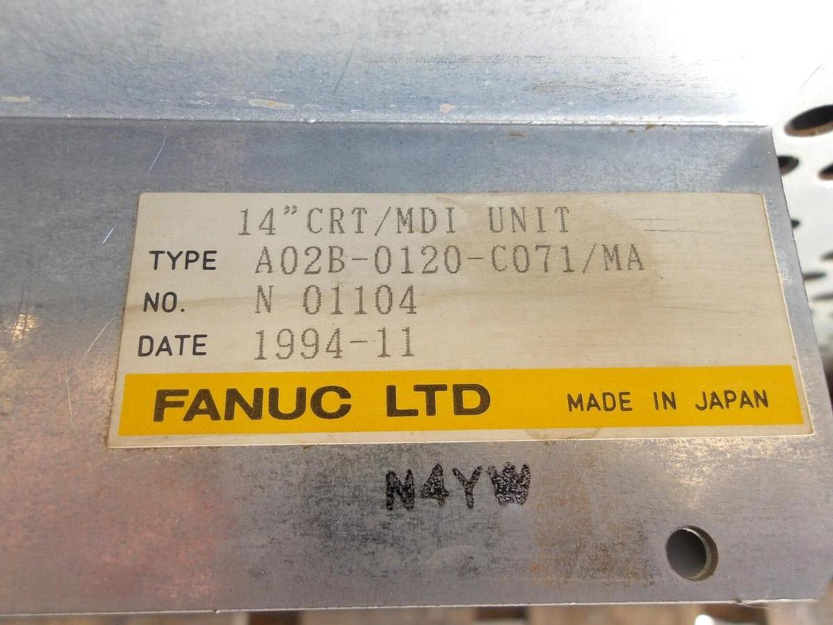 Used FANUC SERIES 16P OPERATOR PANEL A02B-0120-C071/MA, #11111103G USED