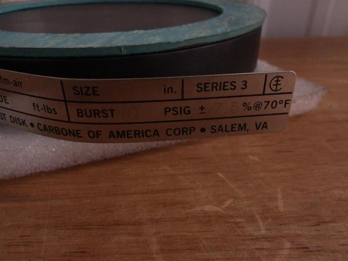 GROUPE 4" GRAPHITE RUPTURE DISC, SERIES 3, #127120G NIB