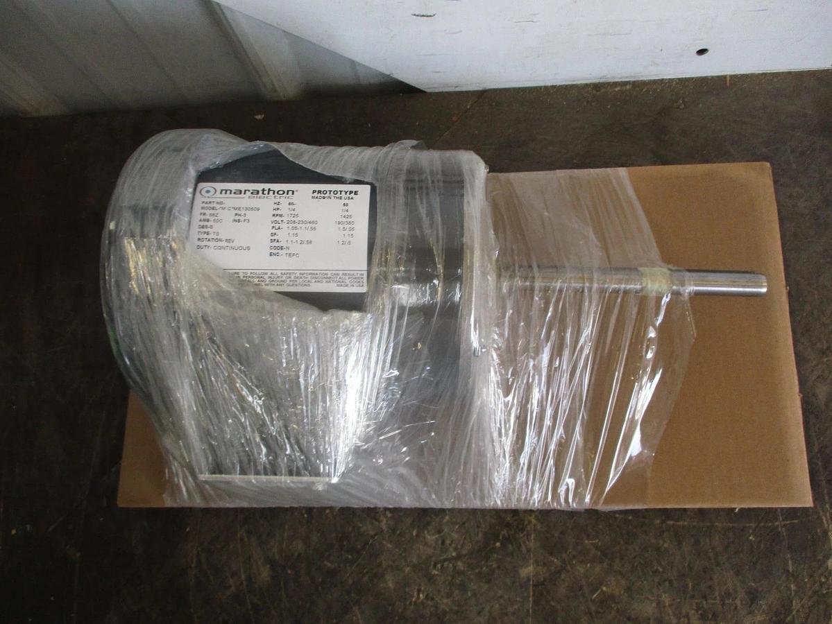 MARATHON 1/4 HP MOTOR, FR 56Z, 1725 1425 RPM, #69259J NIB