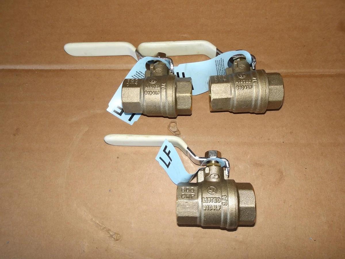 Used APOLLO 3/4" BRASS BALL VALVE (LOT OF 3) #108825G NEW