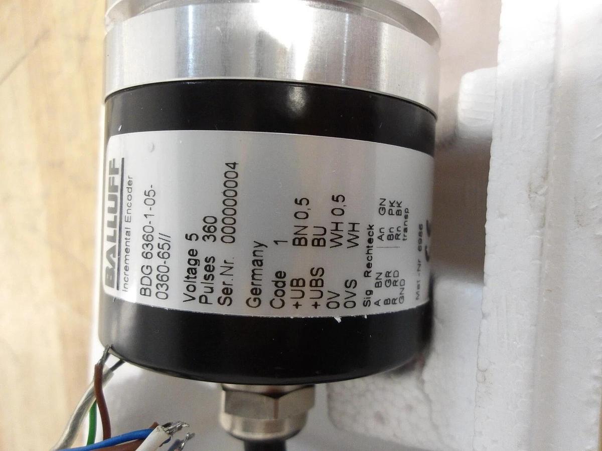 BALLUFF BDG6360-1-05-0360-6511 INCREMENTAL ENCODER, #421122G NIB