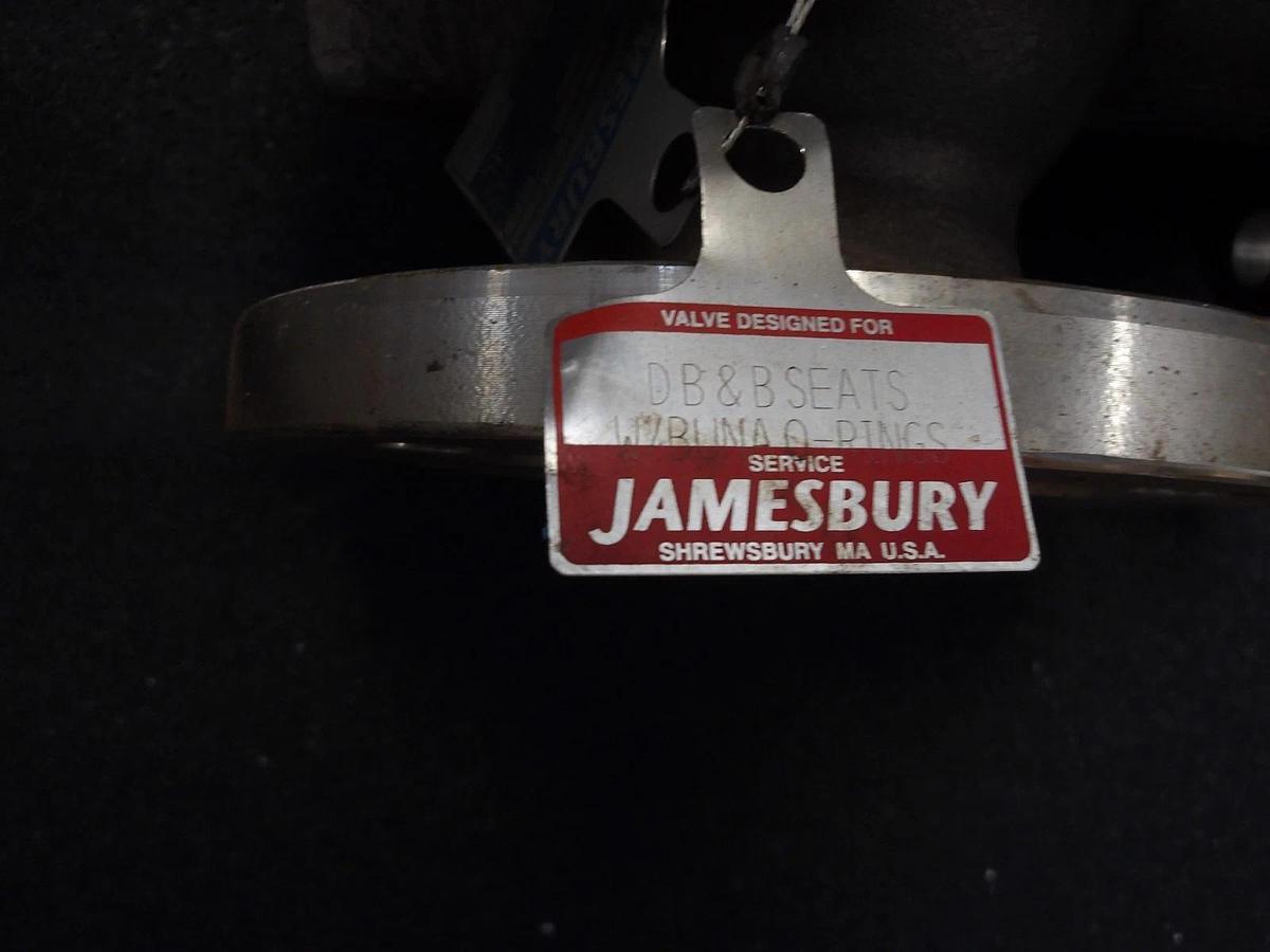 Used JAMESBURY 3" 3-WAY S/S BALL VALVE, #54134G NEW